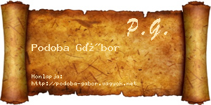 Podoba Gábor névjegykártya